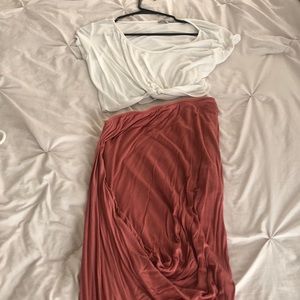 Crop top and maxi skirt! Sold as a set
